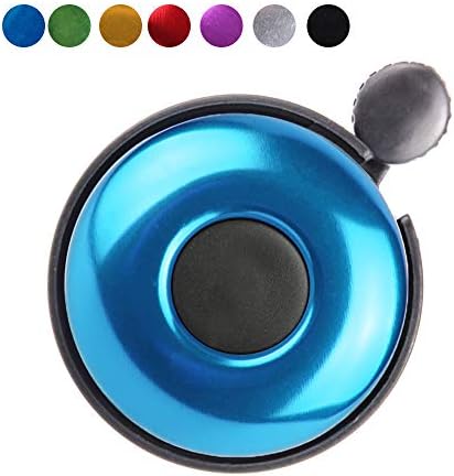 REKATA Aluminum Bike Bell, Loud Sound Bicycle Bell for Adults Kids Girls Boys(7 Colors, Left-Hand Use)