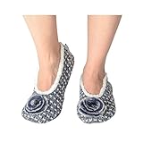 Womens Soft Pointe Snoozies Ballerina Slippers with Comfort Fit Sole
