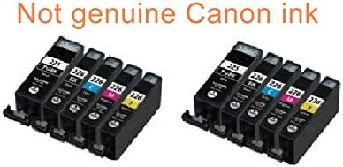 10 Photosharp (not canon) MX882 compatible ink toner cartridge replacement for 2 sets of Cannon PGI-225/CLI-226 (PGBK/BK/C/M/Y) Black/Cyan/Magenta/Yellow Pixma mx-882 all-in-one inkjet printer