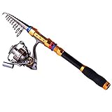 Telescopic Saltwater Freshwater Fishing Rod with Reel Combos (2.7m/8.69ft+DK3000)