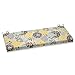 Pillow Perfect Bright Floral Indoor/Outdoor Sofa Setee Bench Swing Cushion with Ties, Weather, and Fade Resistant, 18