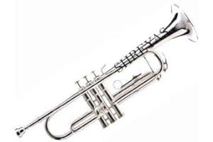 Shreyas Beautifully Crafted Flat Silver Trumpet Along With Mouthpiece