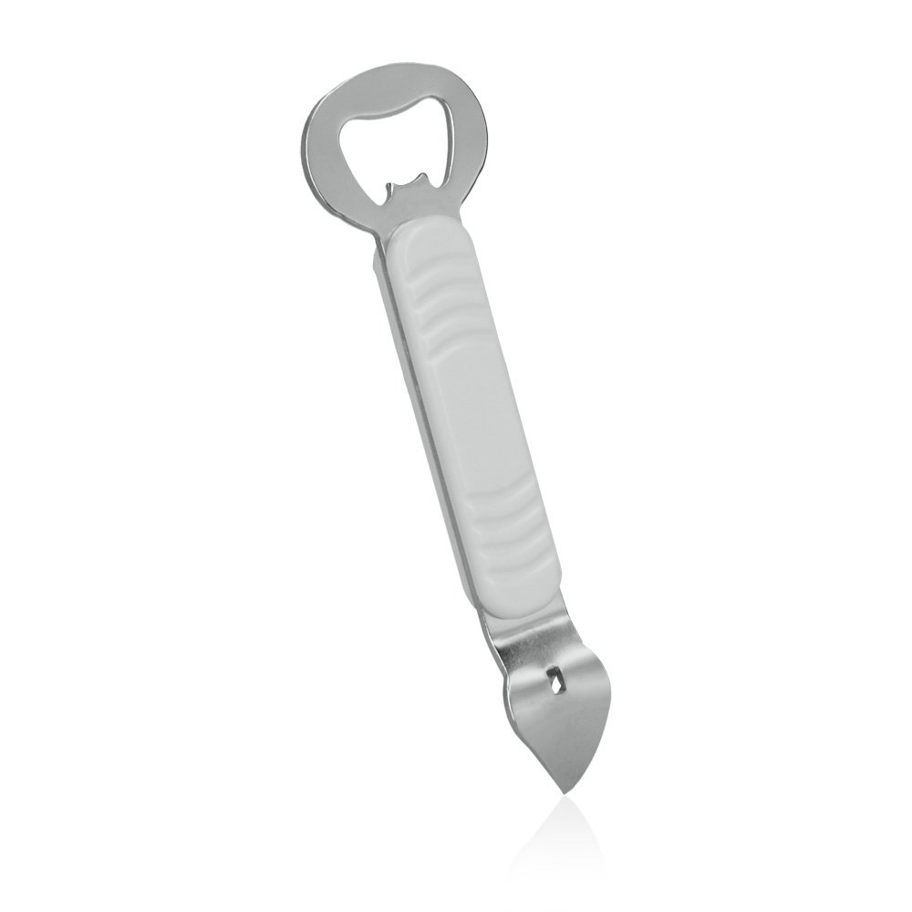 Metaltex Bottle Opener & Can Piercer, Silver