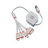 Kingox Universal 2A Fast charging Portable USB 4-in-1 Charge Cable Multi Charger Cable for HTC Samsung, Sony, Xiaomi, Huawei, iPhone 4/4s/5/5s/6