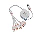 Kingox Universal 2A Fast charging Portable USB 4-in-1 Charge Cable Multi Charger Cable for HTC Samsung, Sony, Xiaomi, Huawei, iPhone 4/4s/5/5s/6