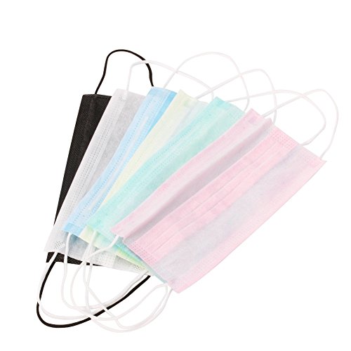 Disposable 3-Layer Mask 50 Pieces Earloop Face Masks Germ Dust Protection Activated Carbon Filter Face Mouth Cover Medical Sanitary Surgical Mask (F) - Thumbnail 3