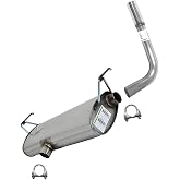 Northeastern Exhaust - 409 Grade Stainless Steel Exhaust Muffler Tailpipe Compatible with 2008-2012 Chevrolet Malibu 2007-2010 Pontiac G6 2007-2009 Saturn Aura 2.4L 3.5L - Free Clamps Included