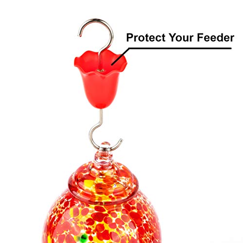 WOSIBO 6 Pack Ant Moat Guard for Hummingbird Feeders, Metal Hummingbird