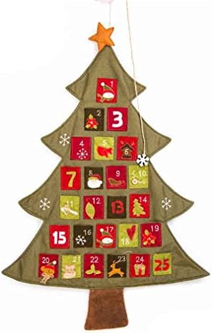 NEW Santa Claus Father Christmas Advent Calendar Countdown Decor Fabric Pockets WHOLESALE