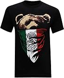 California Republic Mexican Flag Bandana Bear Men's T-Shirt