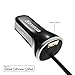 Car Charger, Nexcon Apple MFi Certified 3.4A Lightning Car Charger with 3.3ft Integrated Built-in Apple 8-Pin Cable for iPhone 7/ 7 Plus 6s / 6/ Plus SE iPad Pro Air 2 mini 4/3 iPod 5 iPod Nano, Black