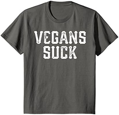 Kids Vegans Suck T-shirt 10 Asphalt