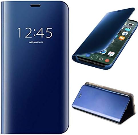 JPACC Note 9 Cases Clear View Mirror FLIP Back Cover CASE with Magnetic Stand for Samsung Galaxy Note 9 (Blue)