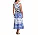CoCo Fashion Women's Summer Floral Print Flowy Maxi Boho Bohemian Dress