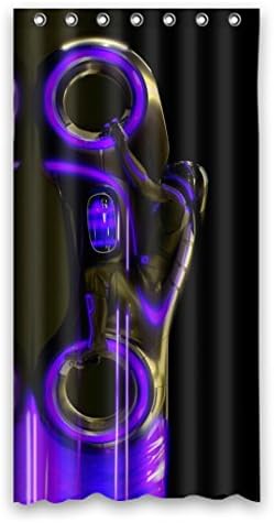 Doubb Custom Retro motocycle waterproof polyester fabric Shower Curtain for Bathroom With Hooks 90cm x 182cm (36"x72")
