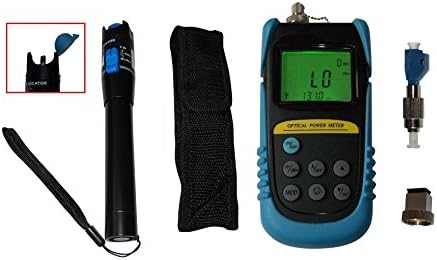 Optical Power Meter +26 to -50dBm W/ 1mW Visual Fault Locator Fiber Optic Cable Tester/ FC Male-LC Female Adapter