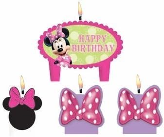 Minnie Mouse Birthday Cake Candles Set Decoration Toppers