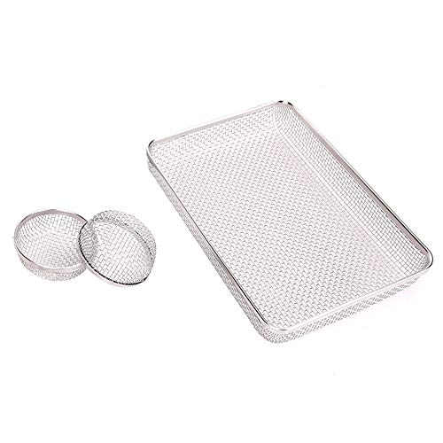 RV Furnaces Vent Mesh Screen & Water Heater Vent Mesh Screen-Circular Mesh Size 2.8''x1.3'', Rectangle Mesh Size 6''x8.5''x1.3'' Include Installation tool