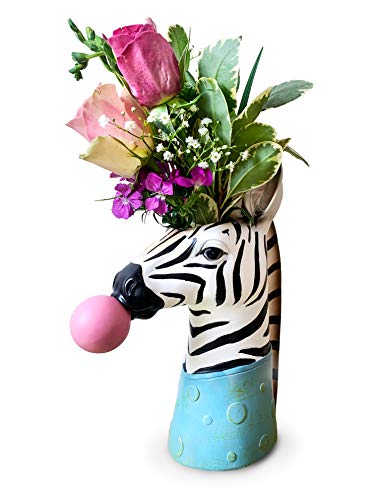 Face-Vase--Zebra-Vase-This-Fabulous-Flower-vase-Makes-an-Ideal-Elegant-Ceramic-Vase-for-Any-Home-or-Office-Decor-The-Perfect-Head-Planter-for-a-Touch-of-Animal-Magic-Zebra