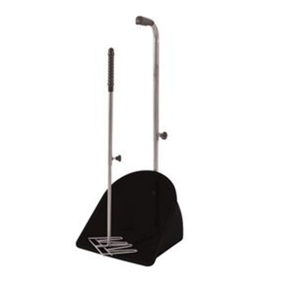 Perry Equestrian Muck Grabber with Retractable Handles, Black