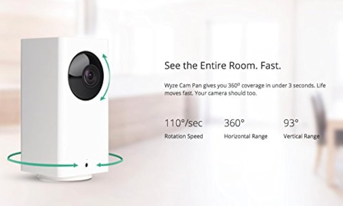 Wyze Cam Pan 1080p Pan/Tilt/Zoom Wi-Fi Indoor Smart Home