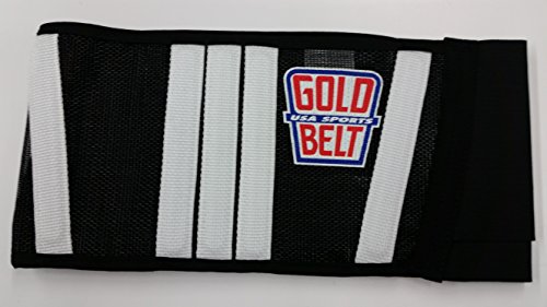 The Original GOLD BELT "Cool One" motorcycle kidney belt (Black/White)