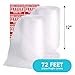 TeiKis 2-Pack (12 in x 72 ft) Bubble Cushioning Wrap Roll Perforated 3/16 inch for Moving Shipping Packing Supplies with 20 Fragile Stickers