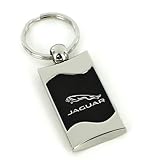 JAGUAR BLACK SPUN BRUSHED METAL KEY RING