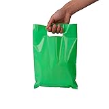 ysmile Green Plastic Shipping Bag with Handle for