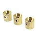 an-do-er 3PCS Guitar Knobs Chromed Metal Dome Knurled Barrel for Electric Guitar Parts (Gold)