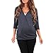 Mother Bee Maternity Criss Cross Maternity and Nursing Wrap Tunic Navy
