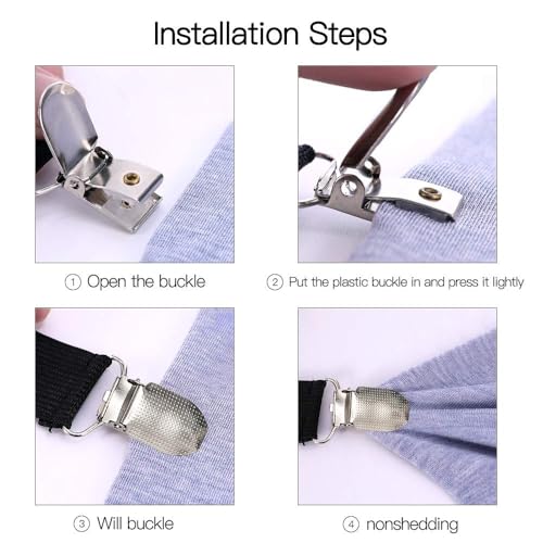 Goodtimes Ironing Board Cover Clips, Adjustable Ironing Board Pad Braces Fasteners Mini Suspenders - Keep Cover Flat and Secure Tention Clips