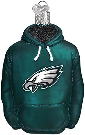 Philadelphia Eagles Hoodie Football Glass Christmas Ornament