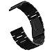 JETech Fitbit Blaze Watch Band, Stainless Steel Band Strap for Fitbit Blaze Smart Fitness Watch - for Both Large and Small Size - Black