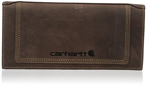 Carhartt Men's Top Grain Leather Rodeo Wallet, Contrasting Stitch, Brown, One Size