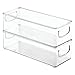 mDesign Baby Food Kitchen Refrigerator Cabinet or Pantry Storage Organizer Bin with Handles for Breast Milk, Pouches, Jars, Bottles, Formula, Juice Boxes - BPA Free, 10
