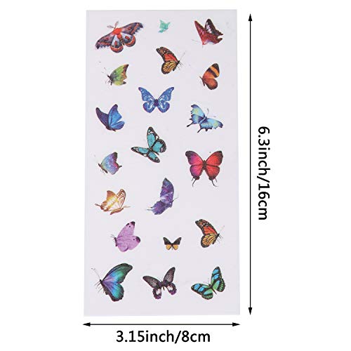 Tongnian Planner Stickers Set (48 Sheets) Flowers Butterfly Stickers Decorative Adhesive Sticker Collection for Scrapbooking, Diary, Album, Bullet Journals, Laptops, Cup, DIY Arts and Craft - Thumbnail 4
