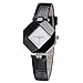 yunanwa 5 Pack Women Ladies Watches Quartz Wristwatch Leather/Mesh Brand Wholesale Prism Watch (Style 1:5pcs Leather Brand)