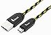 Fenix - 6 Feet - Nylon Braided Black Micro USB [V9] Universal Data Cable - Lightning Fast Charging & Transfer for Samsung, HTC, LG, Nexus, Motorola, Sony, Android Smartphone & Tablet