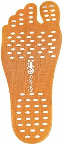 GBM Geckos Beach Foot Pads, Stick on Soles,Invisible Shoes, Stick-on Foot Pads,Foot Stickers,Nakefit Stick on Soles with Anti-Slip and Waterproof by (Large, Ecru)