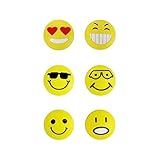 FANGCAN Emoji Face Silicone Squash Tennis Vibration Dampeners Pack of 6