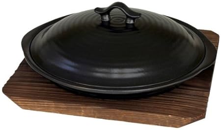 Nuevo microondas sart?n plancha de cer?mica quemada piso de cedro ...