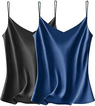 Women Spaghetti Strap Crop Tops Satin Silk Sexy Criss Cross