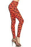Print Leggings Halloween Black Cat (G013-PLUS)