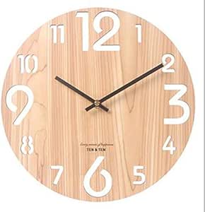 HCFSUK Reloj de Sala de Estar Reloj de Pared silencioso Minimalista