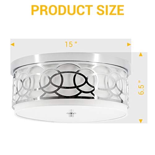 Flush Mount Ceiling Light, 3Light Modern Flush Mount Drum Light