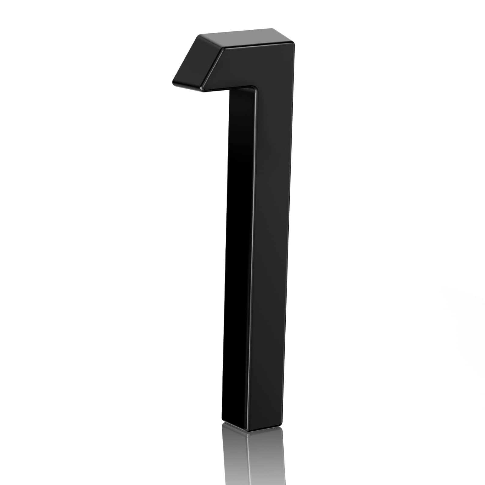 Photo 1 of 6" Floating Stainless Steel Address House Number, Modern Metal Anti-Rust House Numbers with Nail Kits for Door Garden Mailbox Decor Visibility Signage (1)