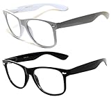 OWL - Non Prescription Glasses for Women and Men - Clear Lens - UV Protection