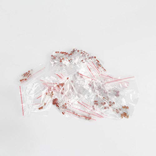 Oak-Pine 300pcs 30 Values 2pf-0.1UF Ceramic Capacitor Set, DIP Monolithic Multilayer Ceramic Chip Capacitors Assortment Kit