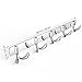 OUNONA Wall Mount Hook Rack, Stainless Steel Coat Rack Coat Hooks with 5 Heavy Duty Hanger Hooks,Hook Rail for Towel Bag Clothes,17.32-Inch